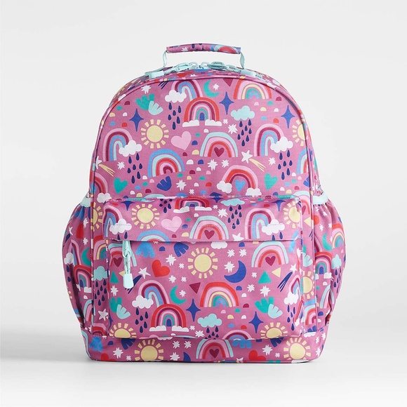 Crate&kids Other - Crate&kids Rainy Rainbows Large Kids Backpack with Side Pockets NWT